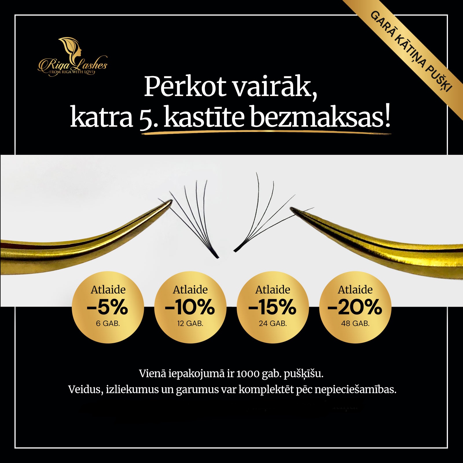 Gudra izvēle: kāpēc skropstu pušķīšus pirkt vairumā?